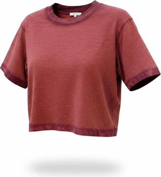 Cotton Citizen Womens Tokyo Crop Tee In Vintage Brick