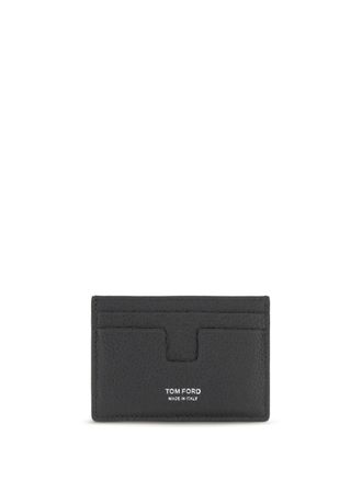 Tom Ford Mens Card Holder Leather Black Calf Umbrellas Accessory