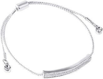 Generic Bracelets Bangle, Minimalist Rhinestone Pave Bar Slider Bracelet Cuff Bangle Women Party Jewelry - Golden Durable Design