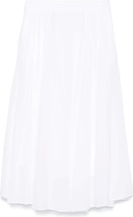 PESERICO Gonna midi in cotone - Bianco