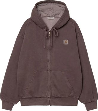 Carhartt Work in Progress Vista Hooded Sweatshirt - Heren - Vesten met rits - Bruin - L - Katoen - Hoodies & sweatvesten