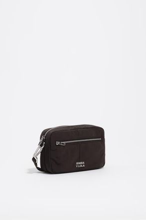 Bimba & Lola Compact Nylon Crossbody in Charcoal at Nordstrom