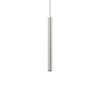 Netlighting Ultrathin LED 1 Light Slim Ceiling Pendant Chrome in Grey