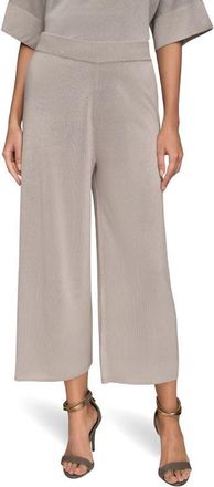 DKNY Sequin Dot Crop Wide Leg Knit Pants in Vapor at Nordstrom, Size X-Small