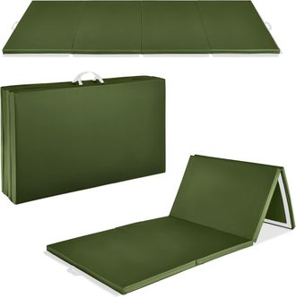 Best Choice Products 10ftx4ftx2in Folding Gymnastics Mat 4-Panel Exercise Workout Floor Mats w/ Handles