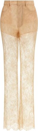 Giuseppe Di Morabito Lace Broeken - Dames - Wijde Broeken - Beige - S - Broeken