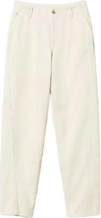 Twinset Actitude Wijde Broek - Dames - Wijde Broeken - Beige - W29 - Katoen - Broeken