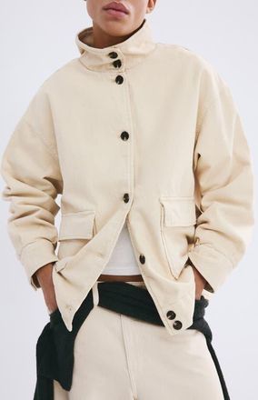 Mango Cazadora Eugenie Jacket in Vanilla at Nordstrom, Size X-Small