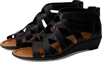 COMFORTIVA Eternia Womens Sandals Black : 6.5 M (B), Leather