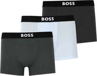 HUGO BOSS 3-Pack Logo Waistbands Stretch-Cotton Trunks, Size XX-Large