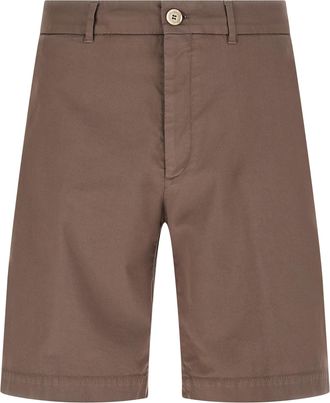 Brunello Cucinelli Brown Cotton Bermuda Mens Shorts