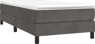 vidaXL Vidaxl - Estructura De Cama Sin Colch&oacute;n Terciopelo Gris Oscuro 90x190 Cm