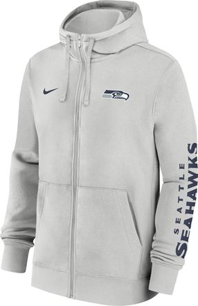 Nike Seattle Seahawks Club Nike Mens NFL Full-Zip Hoodie in Grey | 01NC0BB78-1LR