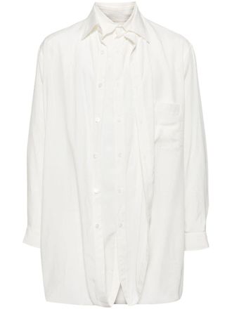 Yohji Yamamoto Gelaagde blouse - Wit