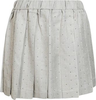 P.A.R.O.S.H. Gonna - Pied a Poule Strass - Dames - Korte rokken - Veelkleurig - M - Rokken