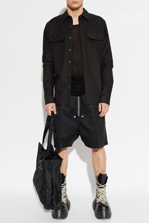 Rick Owens Shirt With Pockets, Mens, Black
