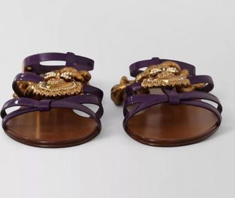 Dolce & Gabbana leather flat sandals