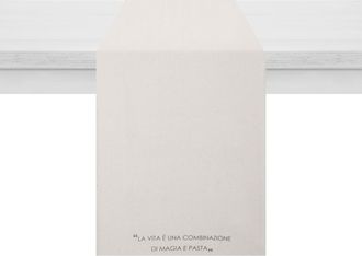 KASANOVA Runner 45x140 cm scritta Quotes tortora