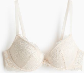 H&M Super-Push-up-BH aus Spitze - Cremefarben