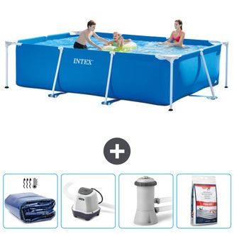 Intex Piscina Con Estructura Rectangular - 300x200x75 Cm - 7-piezas Scb54