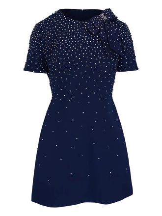 Carolina Herrera crystal-embellished mini dress - Blue