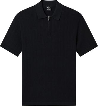 A|X Armani Exchange Essential Cotton Knit Polo Shirt - Heren - Polos - Blauw - XL - Katoen - Tops