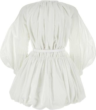 Jil Sander Witte Katoenen Mini-jurk