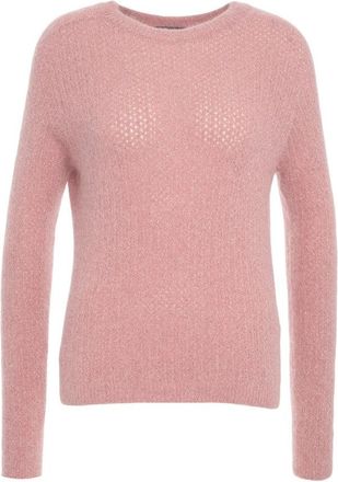 Liu Jo Ribbed Knit Sweater With Semi-Transparent Detail