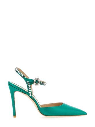 Stuart Weitzman Green Ankle Strap Pumps