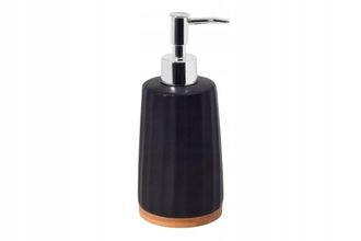 OEM Dispensador De Jab&oacute;n Manual De Pie Bisk 250 Ml Negro, Plateado 1 Unidad