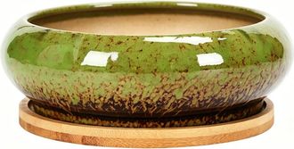 OEM Maceta De Cer&aacute;mica Poco Profunda, - Verde Nohole1