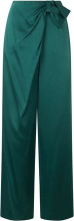 Alberta Ferretti High-Waist Wide Broeken - Dames - Wijde Broeken - Groen - L - Broeken