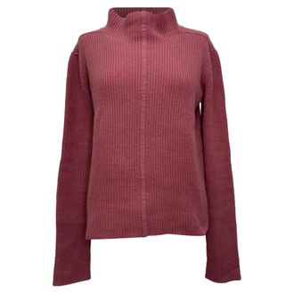 Rick Owens Maglia geribbelde coltrui in roze kasjmier
