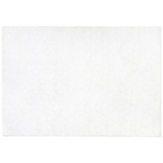 Beliani Alfombra Blanca 160 X 230 Cm Poli&eacute;ster Piel Sint&eacute;tica De Conejo Pelo Largo Thatta
