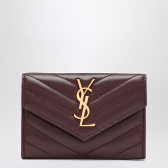 Saint Laurent Burgundy Cassandre wallet