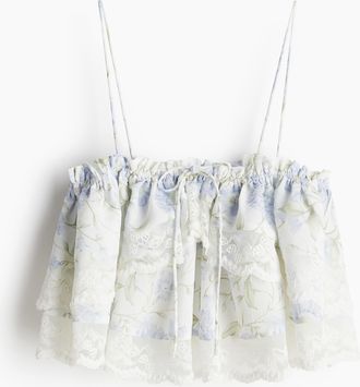 H&M Tr&auml;gertop mit Spitze - White