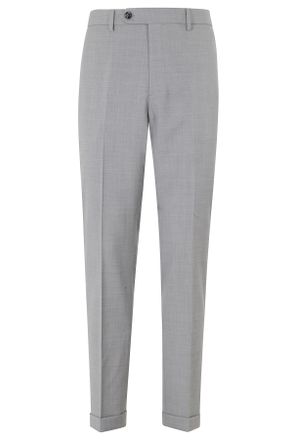 Berwich Gray YRetro Darts Turn-Up Wool-Blend Trousers