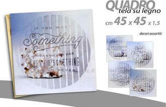 Trade Shop Trade Shop - Quadro Quadretto Decorativo 45x45x1,5cm Tela Su Legno Deluxe Decori Ass. 743757