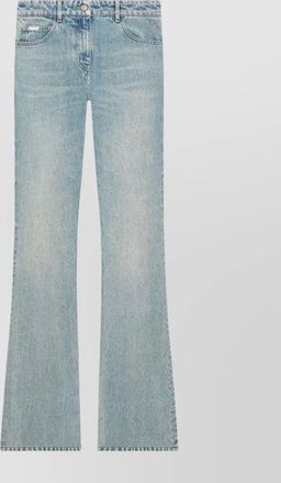 Courrèges flared light wash five-pocket trousers