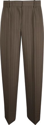 Toteme Wide-leg Pinstriped Trousers