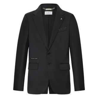 Philipp Plein Jassen, Heren, Zwart, XL, Wol, Blazer Gigolo Fit