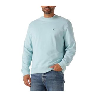 Calvin Klein Heren, Sweatshirts & Hoodies, Blauw, Maat: XL Katoen