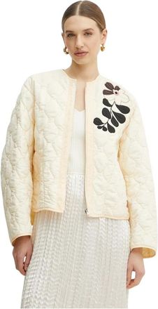 Forte_Forte My Coat Quilted Jacket - Dames - Zomerjassen - Beige - L - Katoen - Jassen
