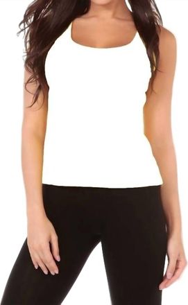 Angel Bra-Friendly Tank Top In White