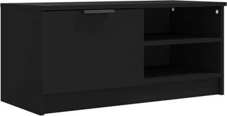 vidaXL Vidaxl - Mueble para tv madera contrachapada negro 80x35x36,5 cm