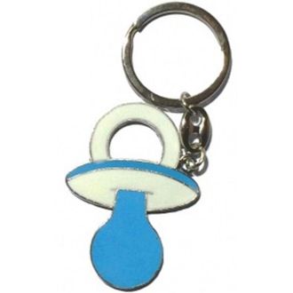 Trade Shop Trade Shop - 12 Portachiavi Bomboniere Battesimo Nascita Ciuccio En Bambino Azzurro