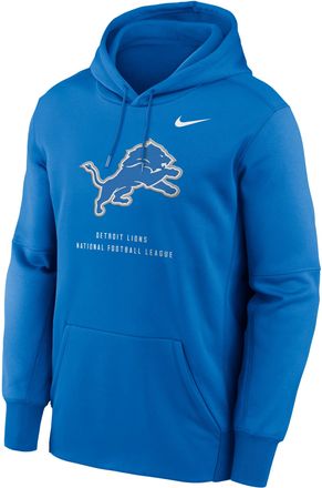 Nike Mens Detroit Lions Nike Therma NFL Pullover Hoodie in Blue | NKAQ45A9J-R7Q