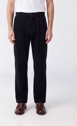 A.P.C. A. P.C. Pantaloni Ricky a gamba larga in cotone con pince a vita media