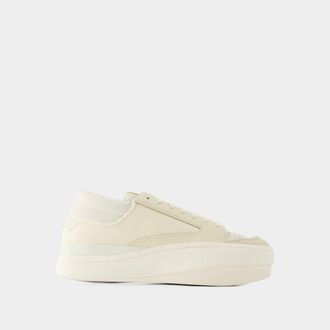 Yohji Yamamoto Sneakers Lux Bball Laag - Y-3 - Leer - Wit
