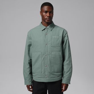 Nike Jordan Mens Jordan Flight Mid-Layer Shirt Jacket in Grey | IM9164-364